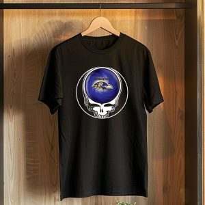 Baltimore Ravens Grateful Dead Skull T-Shirt