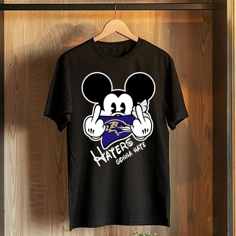 Baltimore Ravens Haters Gonna Hate Mickey Mouse T Shirt T Shirt 1