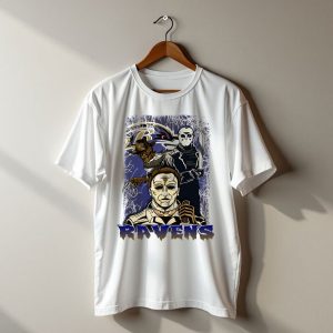 Baltimore Ravens Horror Movie Crossover 35 T-Shirt