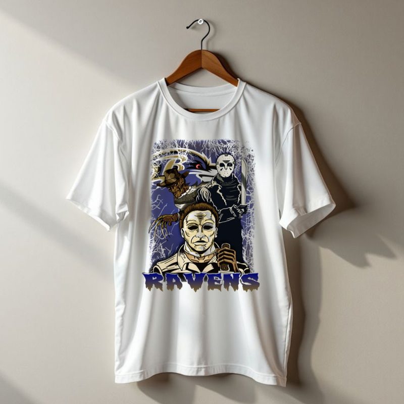 Baltimore Ravens Horror Movie Crossover 35 T Shirt 1 T Shirt 1