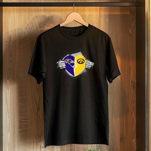 Baltimore Ravens Iowa Hawkeyes Heart T-Shirt