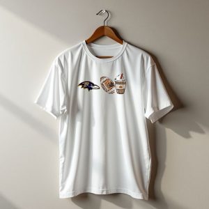 Baltimore Ravens Leopard Print Football Fall Season Coffee T-Shirt