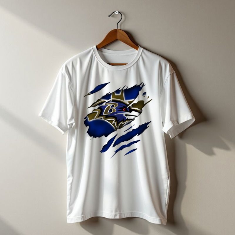 Baltimore Ravens Logo On T Shirt 1 T Shirt 1