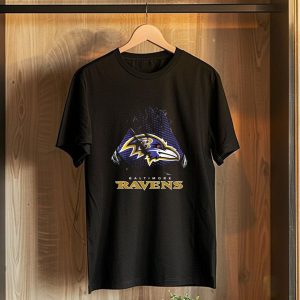 Baltimore Ravens Nfl Gloves Football Team Logo Bold T-Shirt