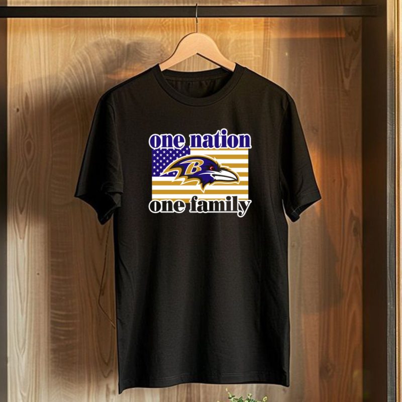 Baltimore Ravens One Nation One Family T Shirt 1 T Shirt 1