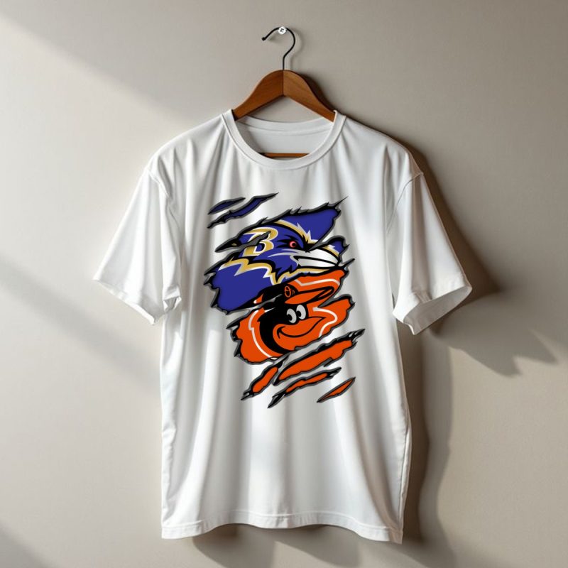 Baltimore Ravens Orioles Logo Mashup T Shirt 1 T Shirt 1