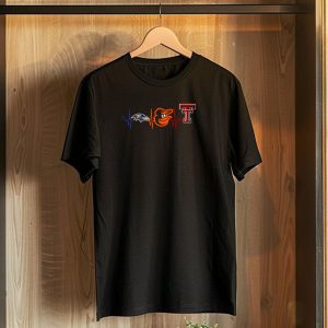 Baltimore Ravens Orioles Texas Tech Heartbeat T-Shirt