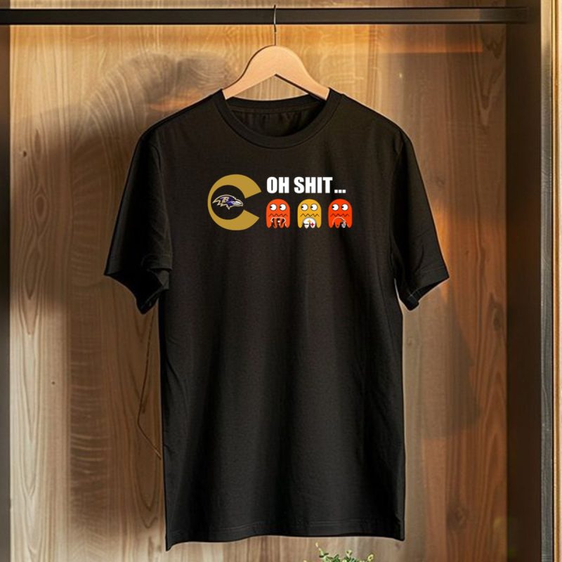 Baltimore Ravens Pacman Steelers Browns Bengals Oh Shit T Shirt 1 T Shirt 1