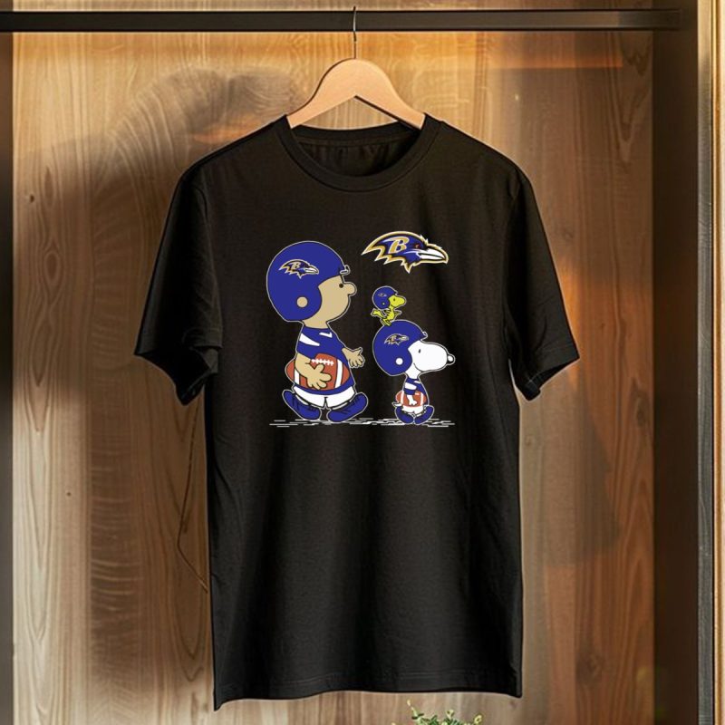 Baltimore Ravens Peanuts Snoopy Woodstock Football Team T Shirt 1 T Shirt 1