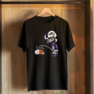 Baltimore Ravens Rivalry Mock Pittsburgh Steelers Cleveland Browns Helmets T-Shirt
