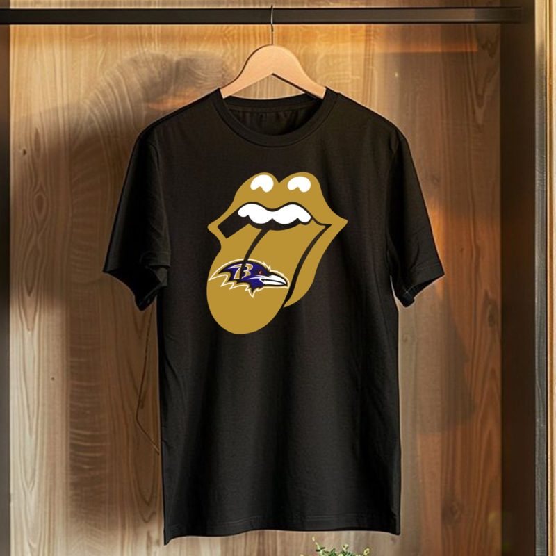 Baltimore Ravens Rolling Stones Tongue T Shirt 1 T Shirt 1