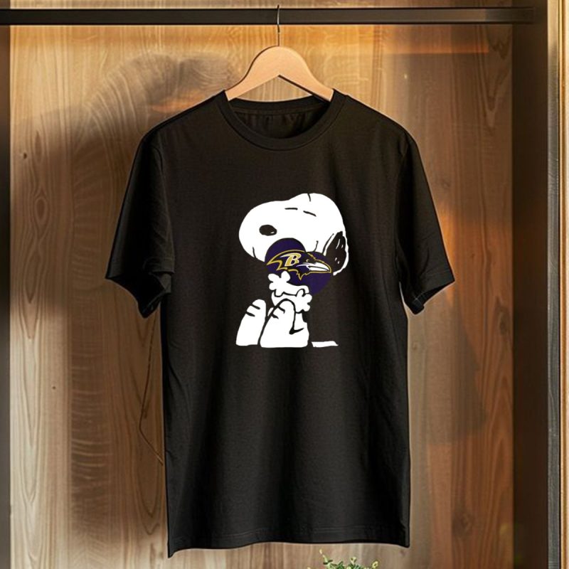 Baltimore Ravens Snoopy Hugging T Shirt 1 T Shirt 1