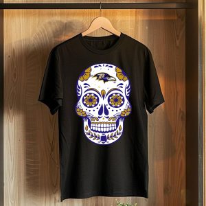Baltimore Ravens Sugar Skull T-Shirt