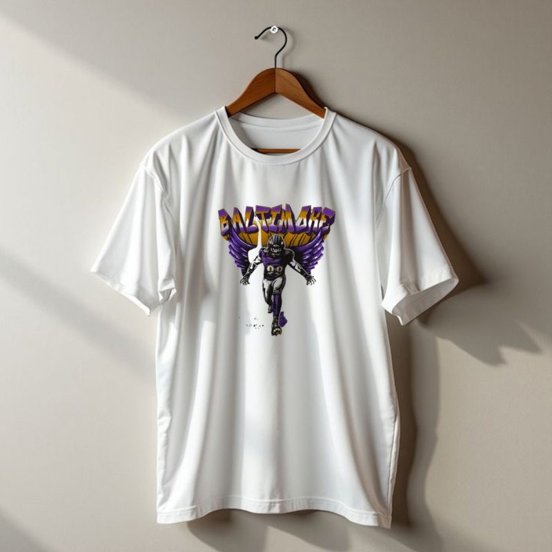 Baltimore Ravens Superbowl Champ Football Player With Ravens Wings T Shirt 1 T Shirt 1