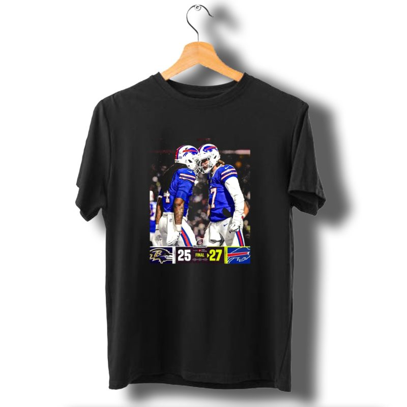 Baltimore Ravens Vs Buffalo Bills Nfl Divisional Final Score 25 27 Afc Championship T Shirt 1 T Shirt 1