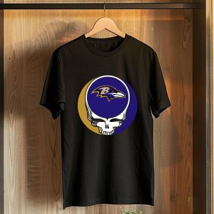 Baltimore Ravens Your Face Football Fan Supporter Grateful Dead T-Shirt