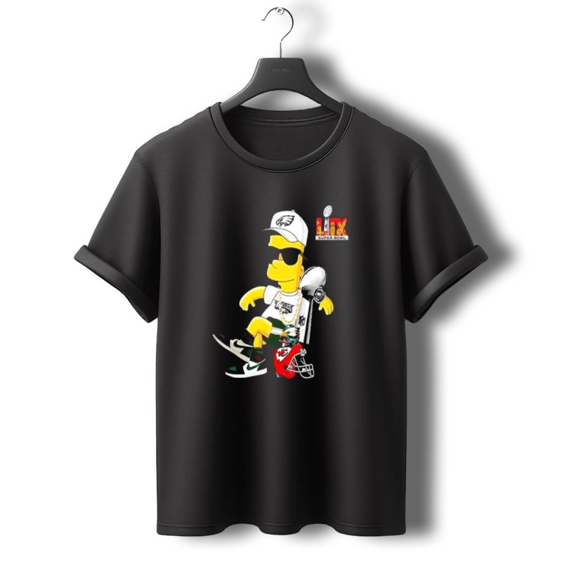 Bart Simpson X Philadelphia Eagles Lix Champions 2025 Essentials Football Chiefs Victory T Shirt T Shirt 0 1