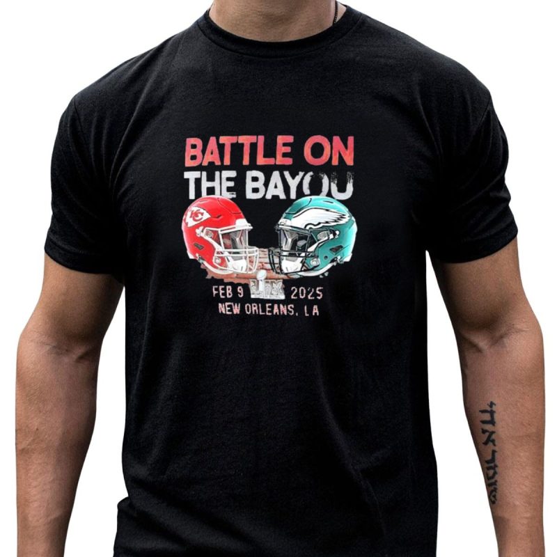 Battle On The Bayou Kansas City Chiefs Vs Philadelphia Eagles T Shirt T Shirt 1 1
