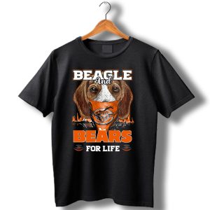 Beagle And Chicago Bears For Life T Shirt