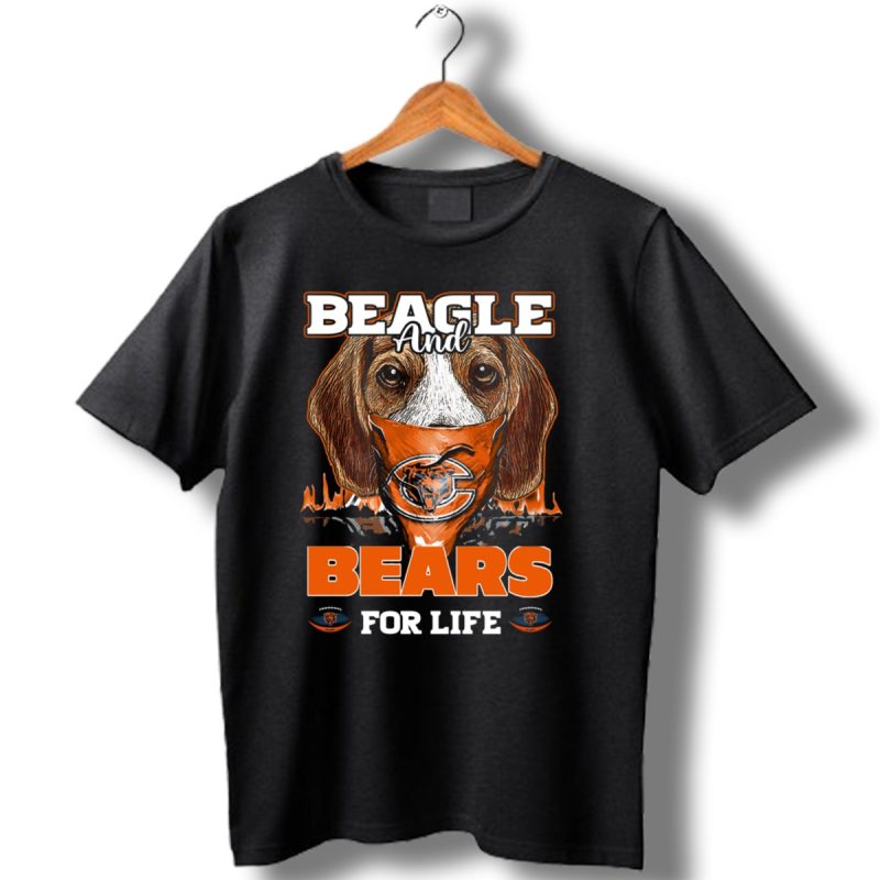 Beagle And Chicago Bears For Life T Shirt 1 T Shirt 1