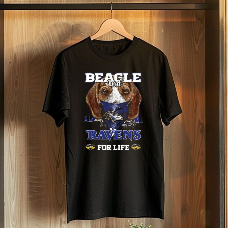 Beagle And Ravens For Life Baltimore Ravens T Shirt 1 T Shirt 1