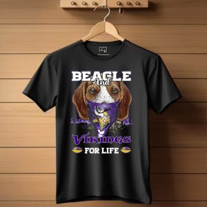 Beagle And Vikings For Life Minnesota Vikings T Shirt