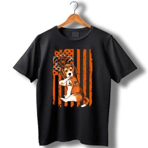 Beagle Chicago Bears I Love Mom Football T Shirt