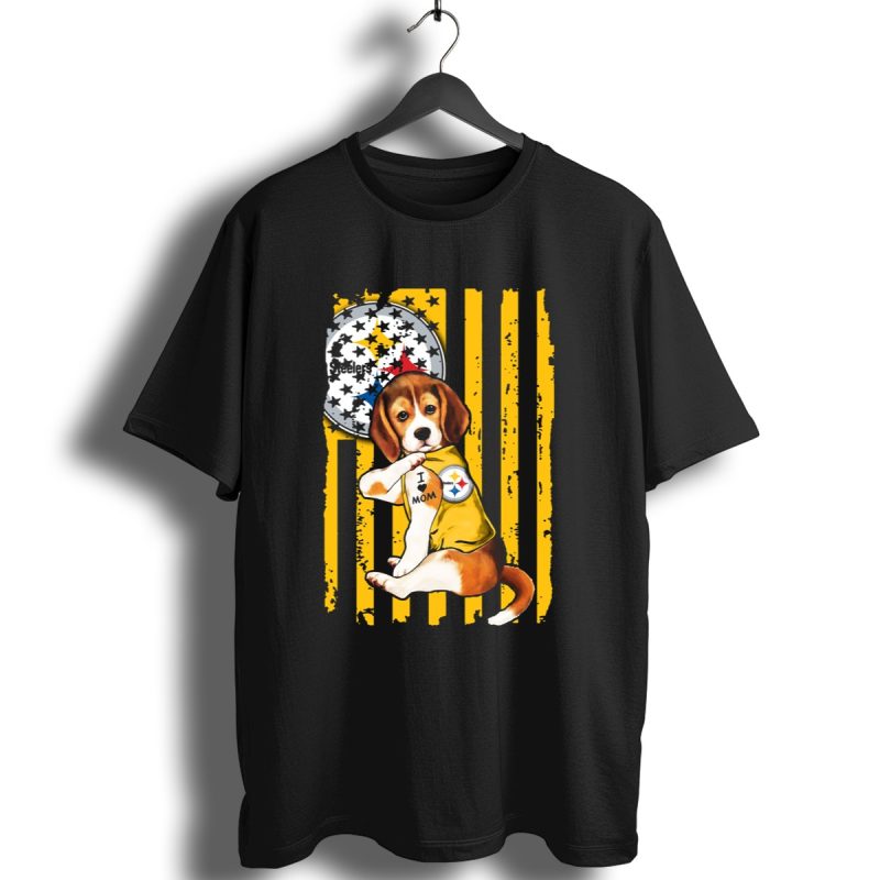 Beagle I Love Mom Pittsburgh Steelers T Shirt 1 T Shirt 1