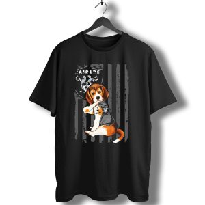 Beagle Raiders I Love Mom Nfl Fan T-Shirt
