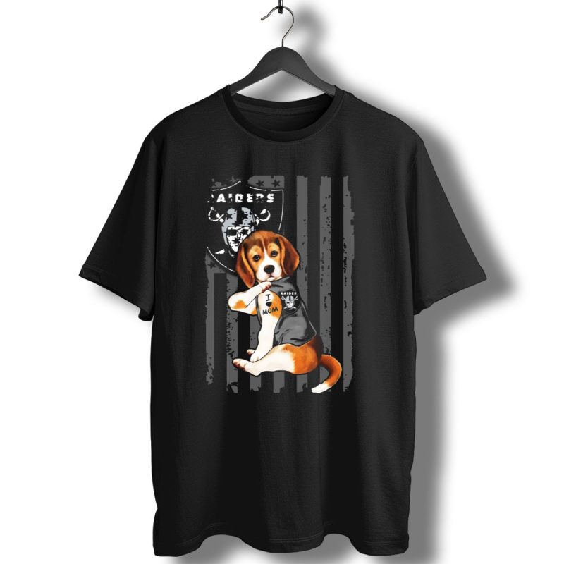 Beagle Raiders I Love Mom Nfl Fan T Shirt 1 T Shirt 1