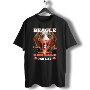 Beagle and Cincinnati Bengals for Life T-Shirt