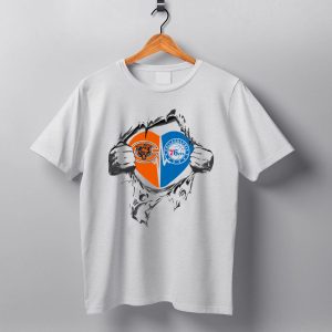 Bears 76Ers Its In My Heart Philadelphia 76Ers Chicago Bears T Shirt