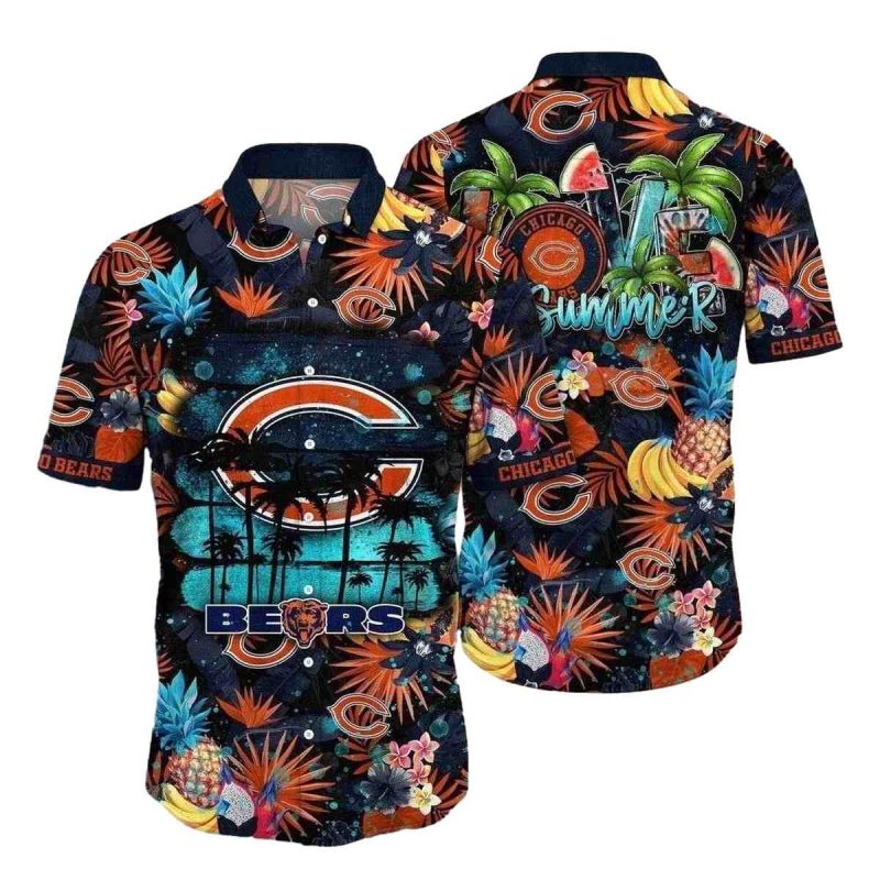 Bears Summer Vibes Tropical Chicago Bears Hawaiian Shirt 1