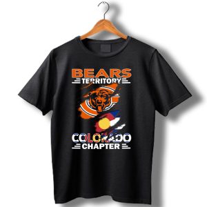 Bears Territory Colorado Chapter Chicago Bears Logo And Colorado Flag T Shirt