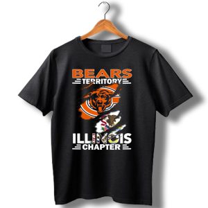 Bears Territory Illinois Chapter Chicago Bears Logo And Illinois State Flag T Shirt