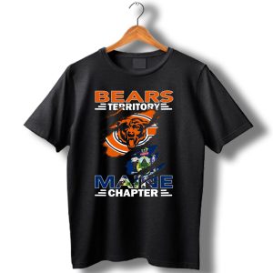 Bears Territory Maine Chapter Chicago Bears Logo Maine State Flag T Shirt