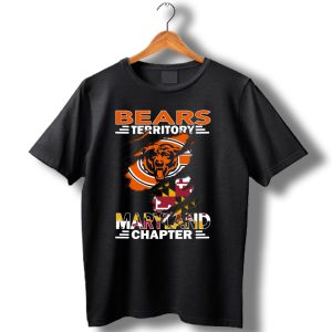 Bears Territory Maryland Chapter Chicago Bears Maryland Flag Fan Club T Shirt