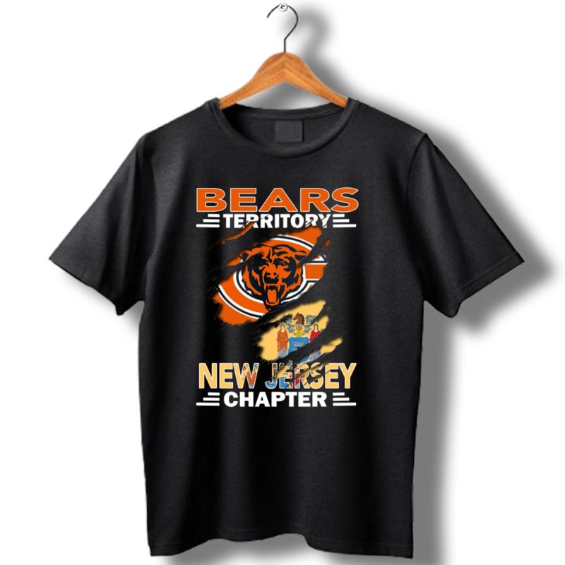 Bears Territory New Jersey Chapter Chicago Bears Logo And State Flag Integration T Shirt 1 T Shirt 1