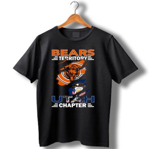Bears Territory Utah Chapter Chicago Bears Utah State Flag T Shirt