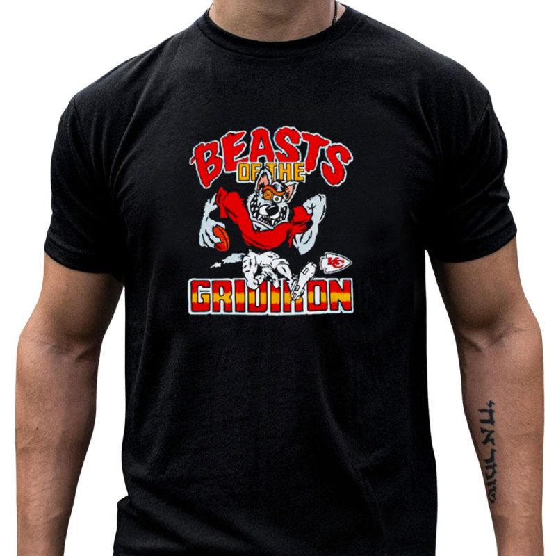 Beasts Of The Gridiron Kansas City Chiefs Wolf Football T Shirt T Shirt 1 1