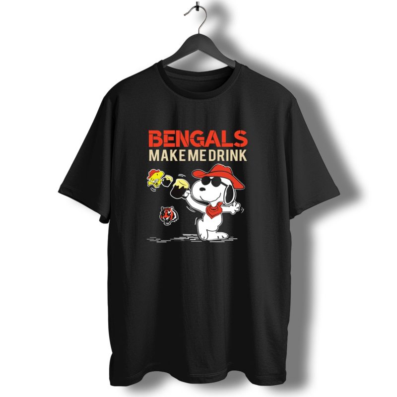 Bengals Make Me Drink Snoopy Cincinnati Bengals T Shirt 1 T Shirt 1