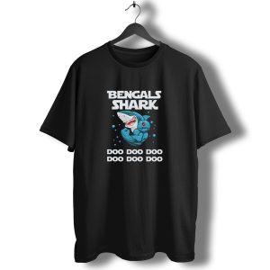 Bengals Shark Doo Doo Doo Cincinnati Bengals Logo Football T-Shirt
