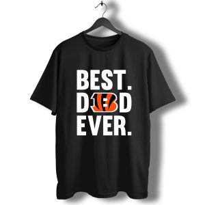 Best Dad Ever Cincinnati Bengals logo Father Day T-Shirt
