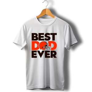 Best Dad Ever Cleveland Browns NFL Football Helmet T-Shirt