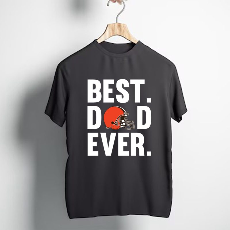 Best Dad Ever Cleveland Browns Logo Father Day T Shirt T Shirt 1