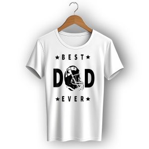Best Dad Ever Football Helmet Dallas Cowboys Fan T-Shirt
