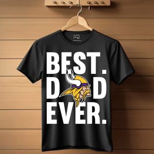 Best Dad Ever Minnesota Vikings Logo Father Day T-Shirt