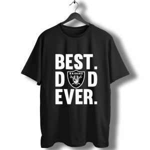 Best Dad Ever Oakland Raiders  Father Day T-Shirt