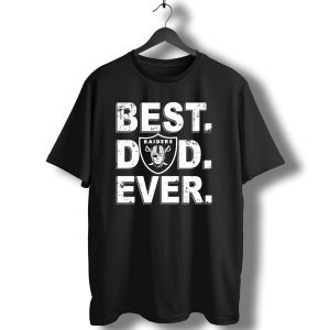 Best Dad Ever Raiders Shield Logo Ω Çµïàºωæº Ñæωµ T-Shirt