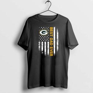 Best Green Bay Packers dad ever american flag shirt